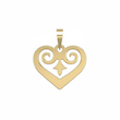 پلاک طلا مدل قلب کد PA17641
