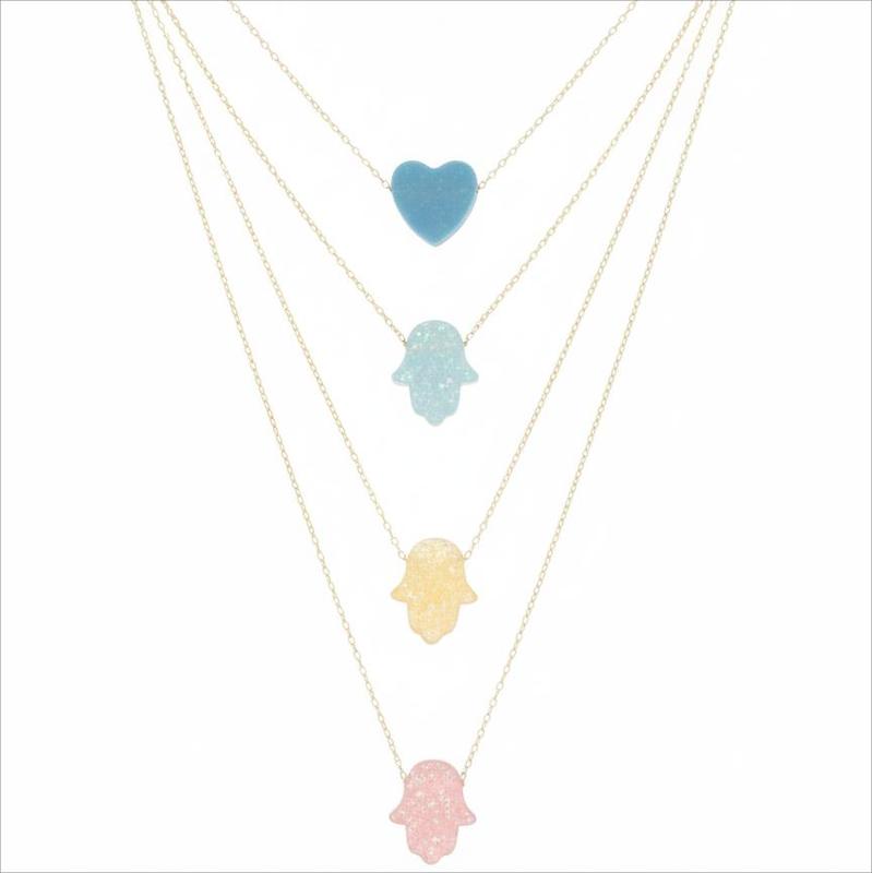 گردنبند طلا 18 عیار زنانه پیرو گلد گالری مدل گردنبند مدل سنگی کد PIN001549