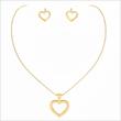 سرویس طلا 18 عیار زنانه پیرو گلد گالری مدل نیم ست مدل قلب کد PIS001557