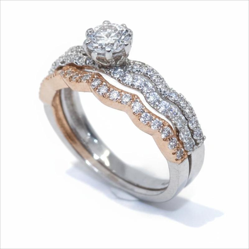 انگشتر طلا 18 عیار زنانه پیرو گلد گالری مدل انگشتر نگین دار کد PIR001601