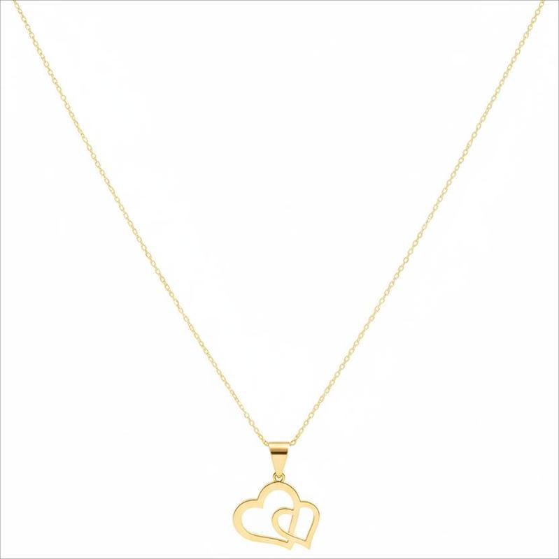 گردنبند طلا 18 عیار زنانه پیرو گلد گالری مدل گردنبند مدل قلب کد PIN002972