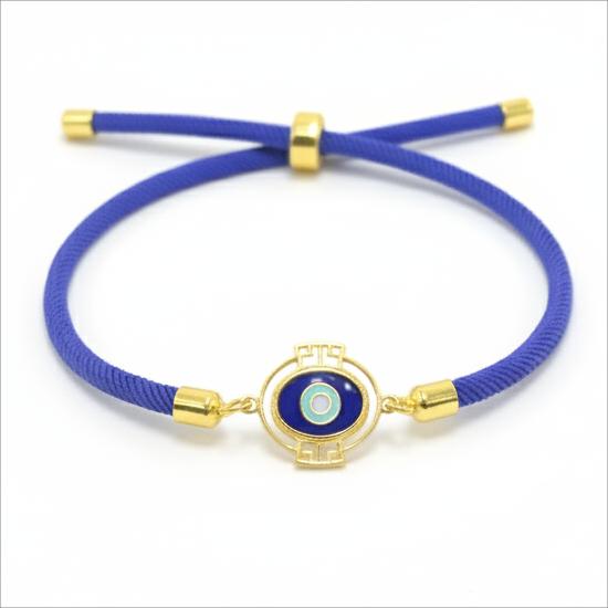 دستبند طلا 18 عیار زنانه شمش طلا مدل چشم نظر  کد STD002706