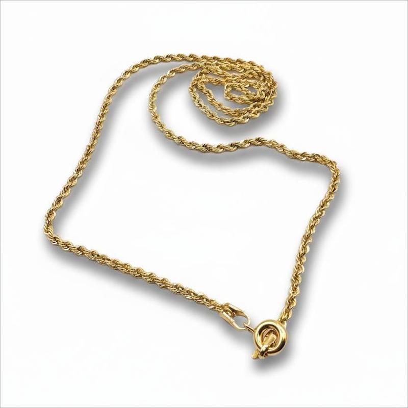 زنجیر طلا 18 عیار زنانه طلای آماندا مدل طنابی کد AMZ001542