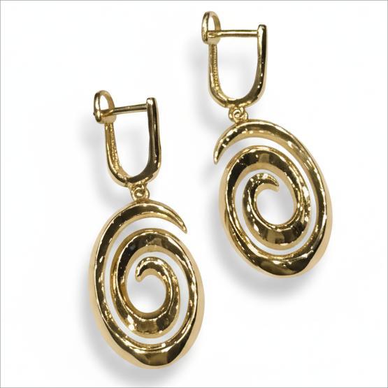 گوشواره طلا ۱۸ عیار گوشواره پیچ در پیچ گالری زرنوش