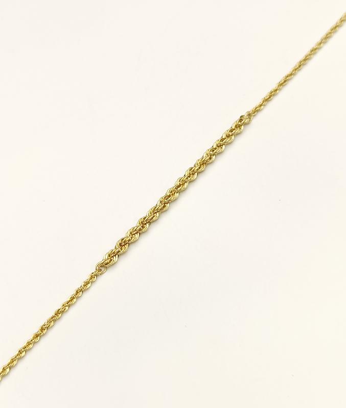 دستبند طلا ۱۸ عیار طنابی کونیک گالری مهدا