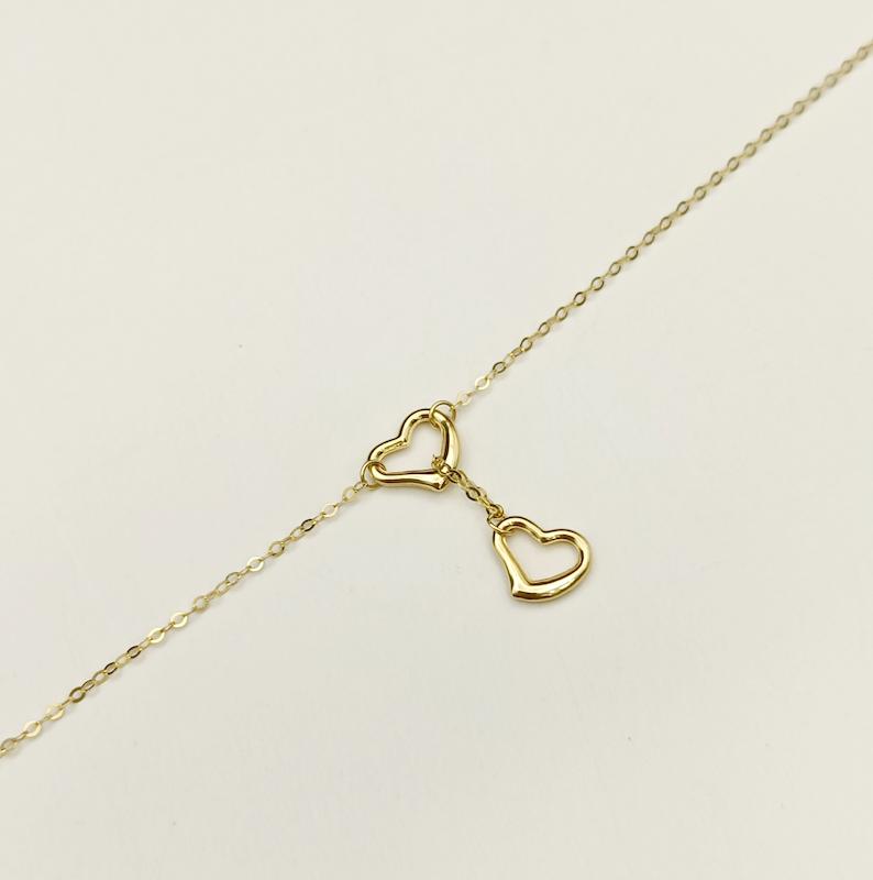 دستبند طلا ۱۸ عیار قلب گالری مهدا