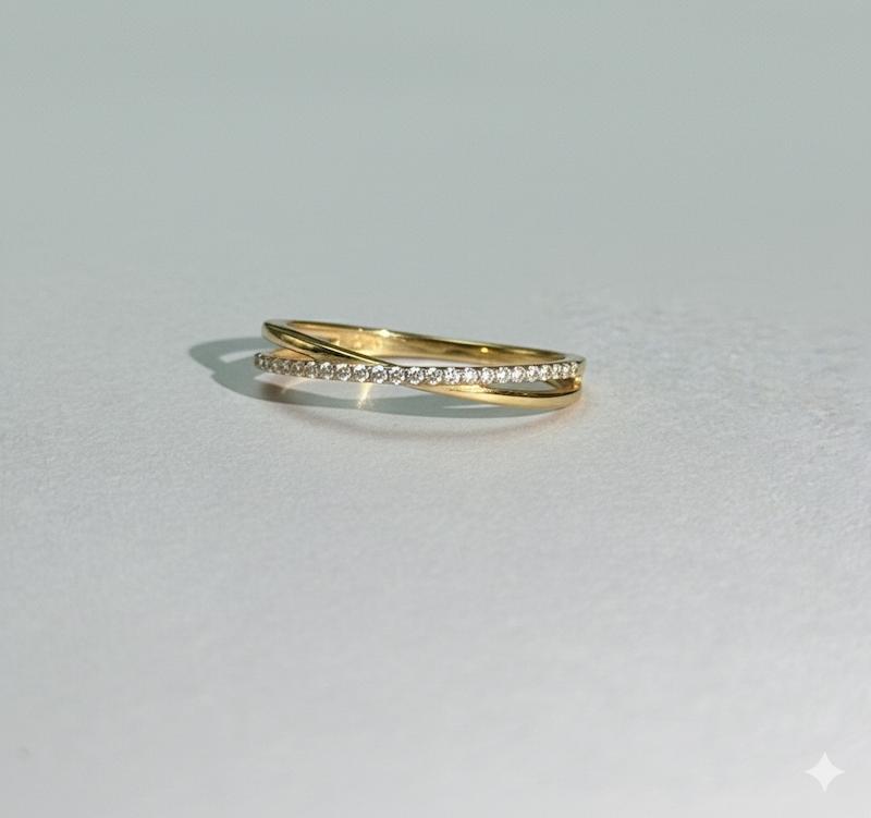 انگشتر طلا ۱۸ عیار پینکی رین ۸طلایی