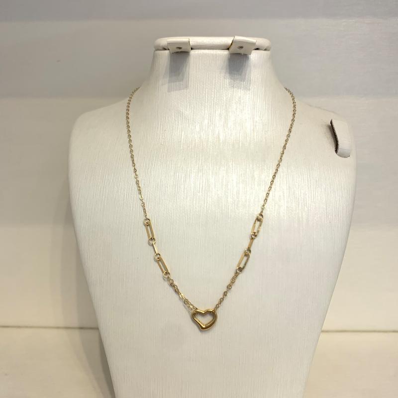 گردنبند طلا ۱۸ عیار قلب گالری جواهری مهربان