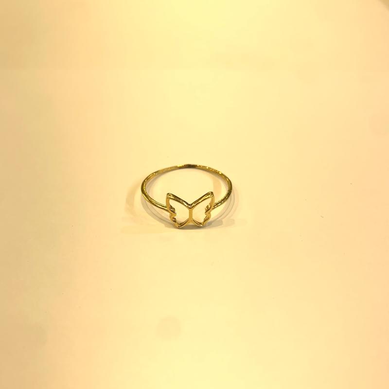 انگشتر طلا ۱۸ عیار پروانه گالری جواهری مهربان