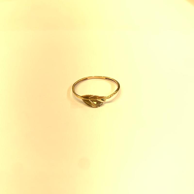 انگشتر طلا ۱۸ عیار برگ گالری جواهری مهربان