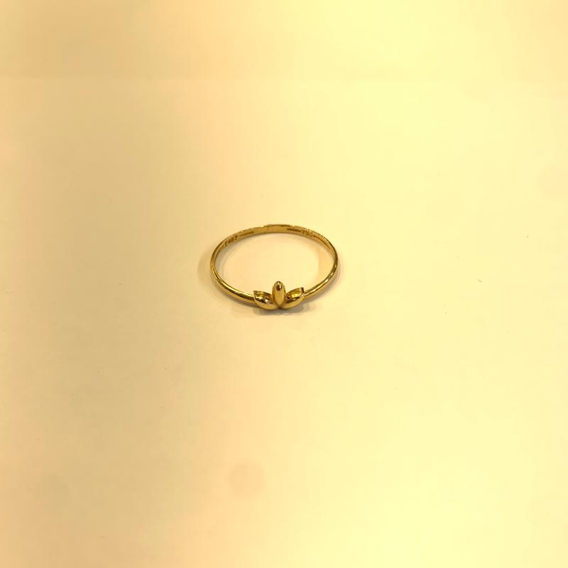 انگشتر طلا ۱۸ عیار سه برگ گالری جواهری مهربان