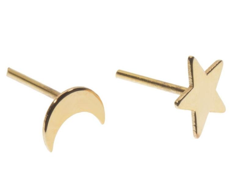 گوشواره طلا ۱۸ عیار ماه و ستاره گالری نقشار