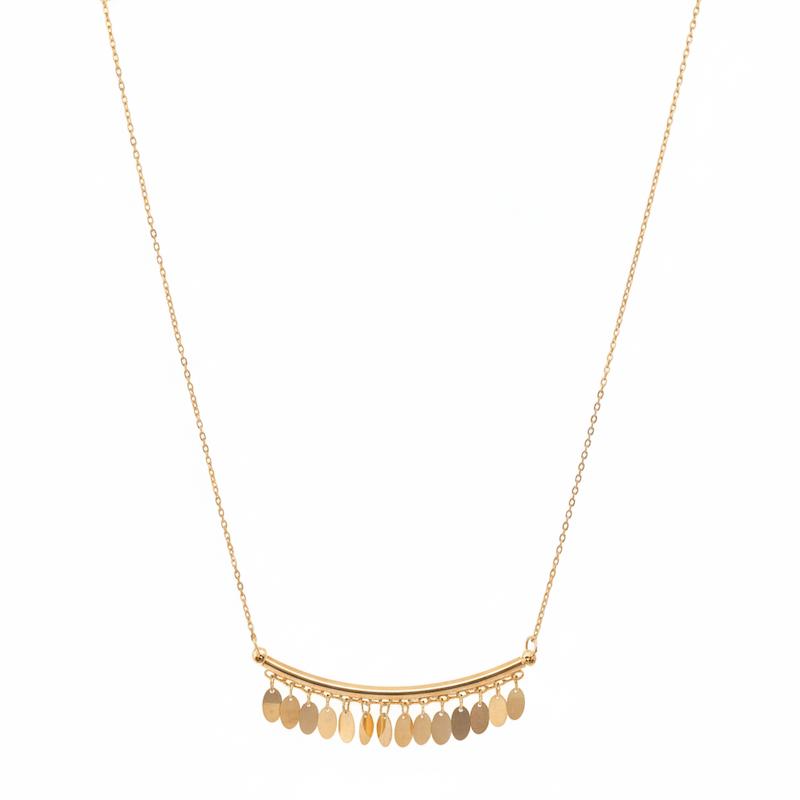 زنجیر طلا ۱۸ عیار شرابه ای گالری حسینی زاده