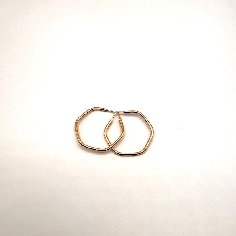 گوشواره طلا ۱۸ عیار پنج ضلعی گالری طلای آماندا