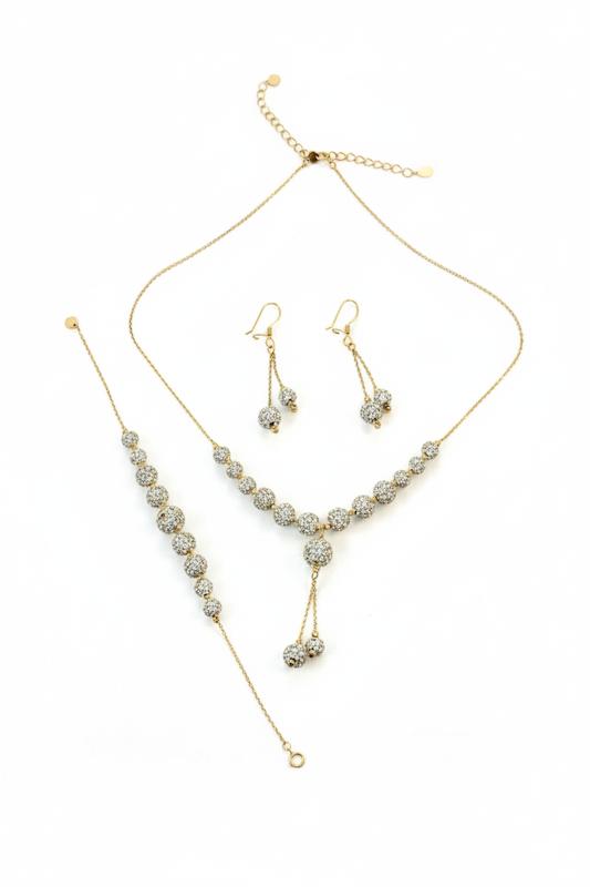 سرویس طلا ۱۸ عیار سوارسکی اینا گالری طلاجات زحمتکش