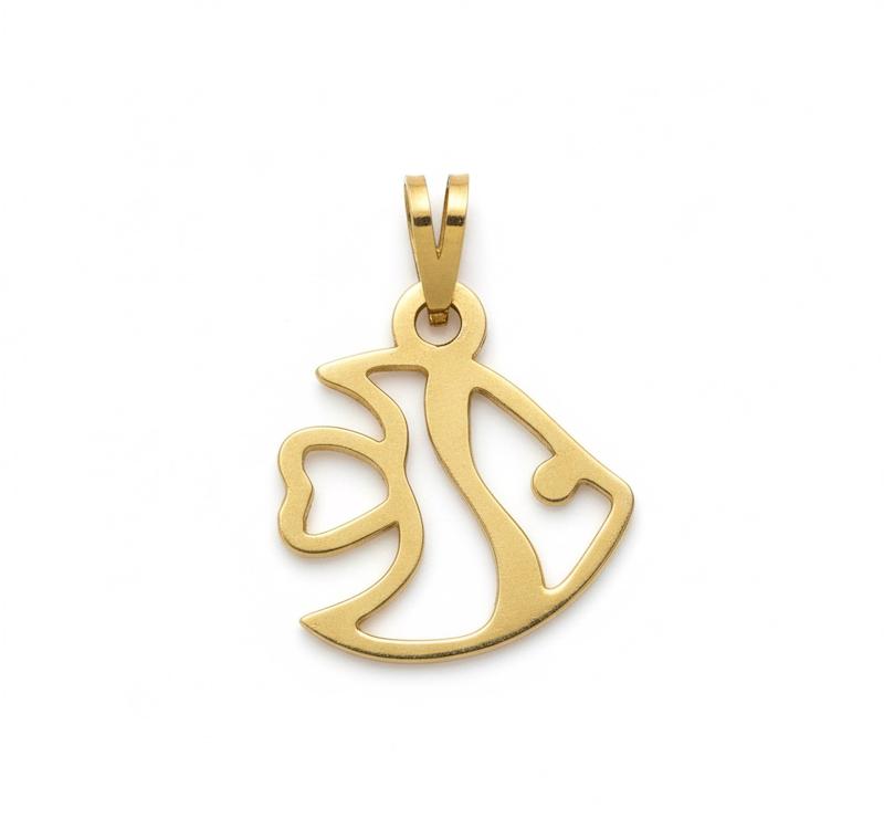 آویز طلا ۱۸ عیار آویز ماهی گالری بابل طلا