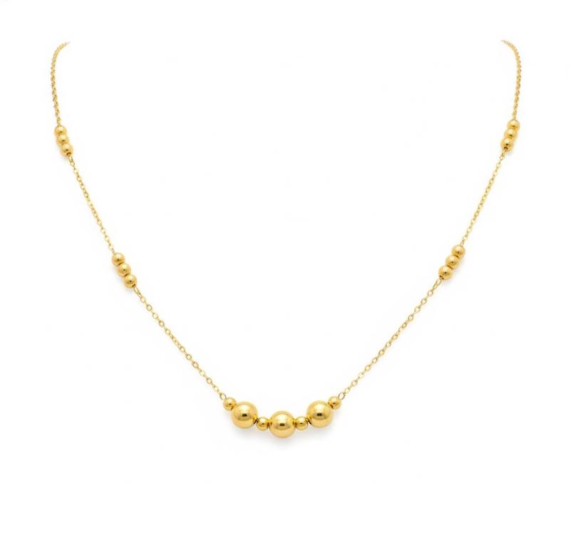 زنجیر طلا ۱۸ عیار گردنی گوی گالری بابل طلا