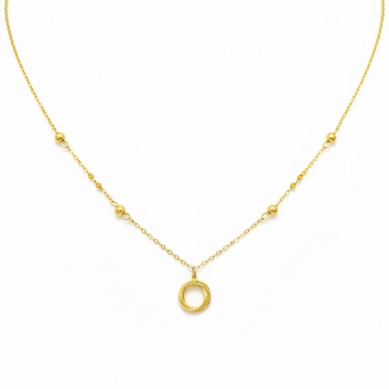 زنجیر طلا ۱۸ عیار گردنی گوی گالری بابل طلا