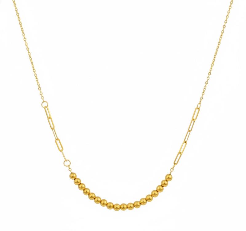 زنجیر طلا ۱۸ عیار گردنی گوی گالری بابل طلا