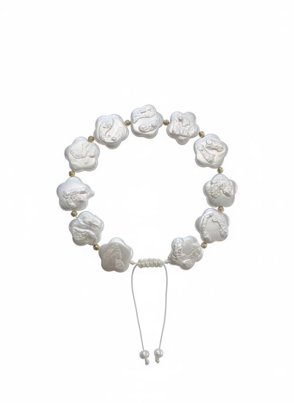 دستبند طلا ۱۸ عیار گل و گوی گالری بابل طلا