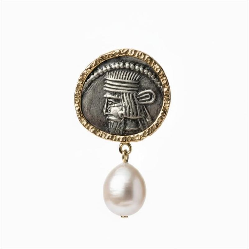 گوشواره طلا ۱۸ عیار سیم و زر تاس گالری