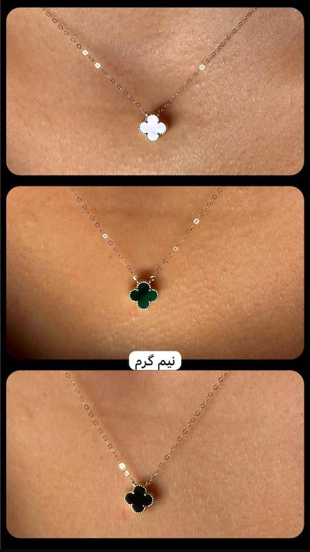 گردنبند طلا ۱۸ عیار ونکلیف تاس گالری