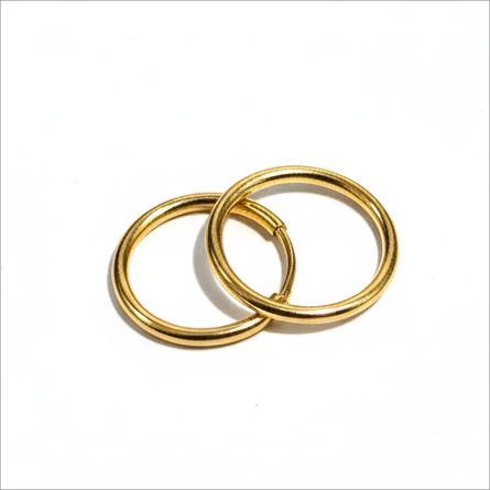 گوشواره طلا ۱۸ عیار حلقه ای تاس گالری