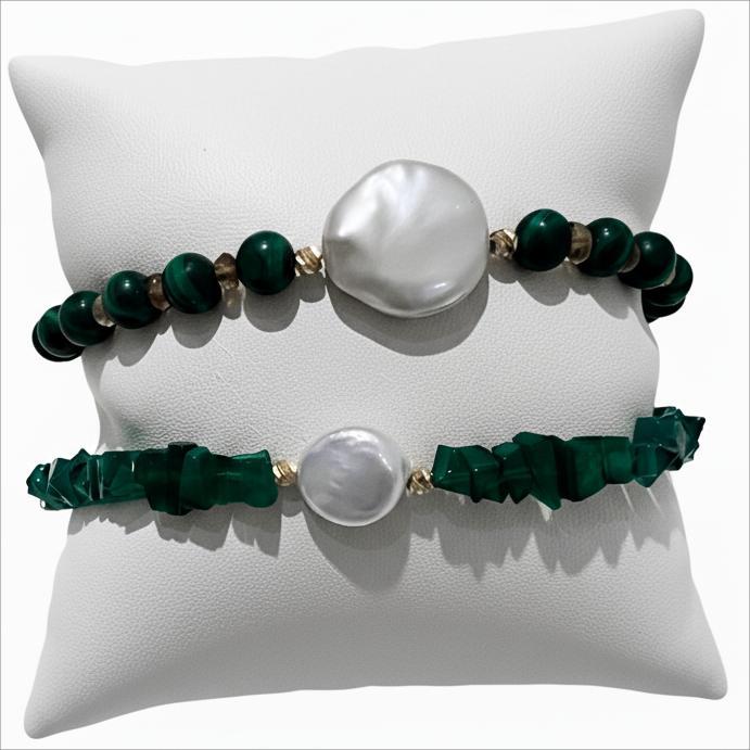 دستبند طلا ۱۸ عیار صدفی تاس گالری