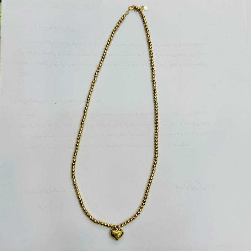 گردنبند طلا ۱۸ عیار گوی وقلب گالری الیاگلد