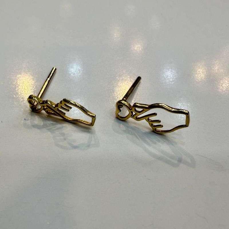 گوشواره طلا ۱۸ عیار کیوت گالری الیاگلد