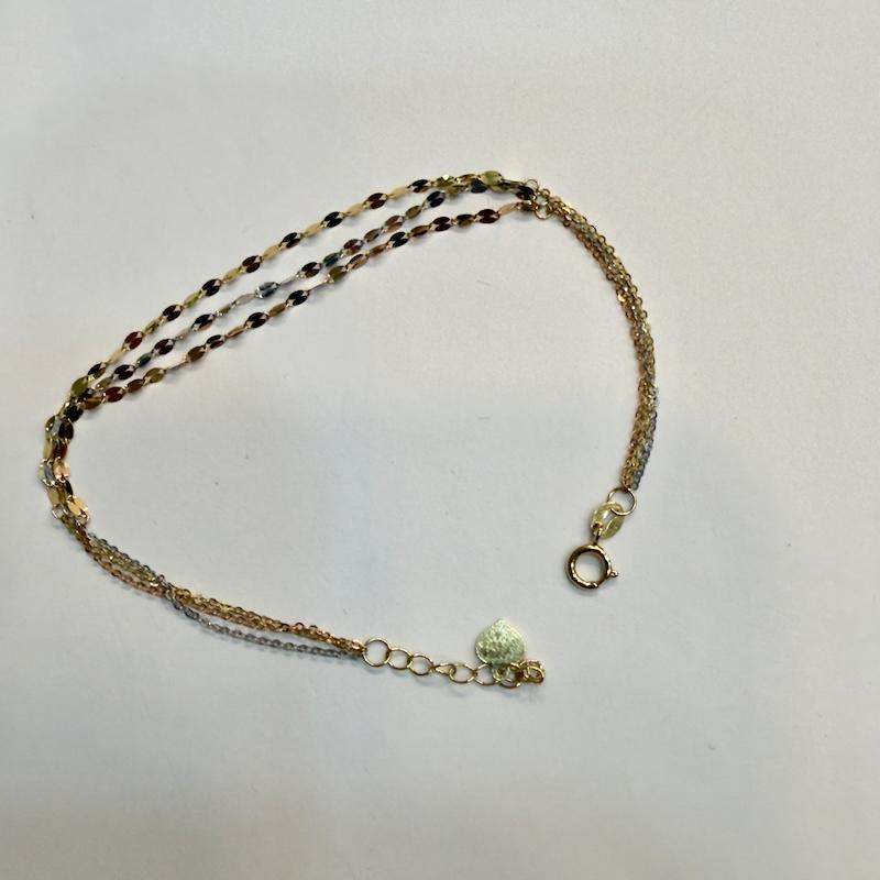 دستبند طلا ۱۸ عیار سه رنگ گالری الیاگلد