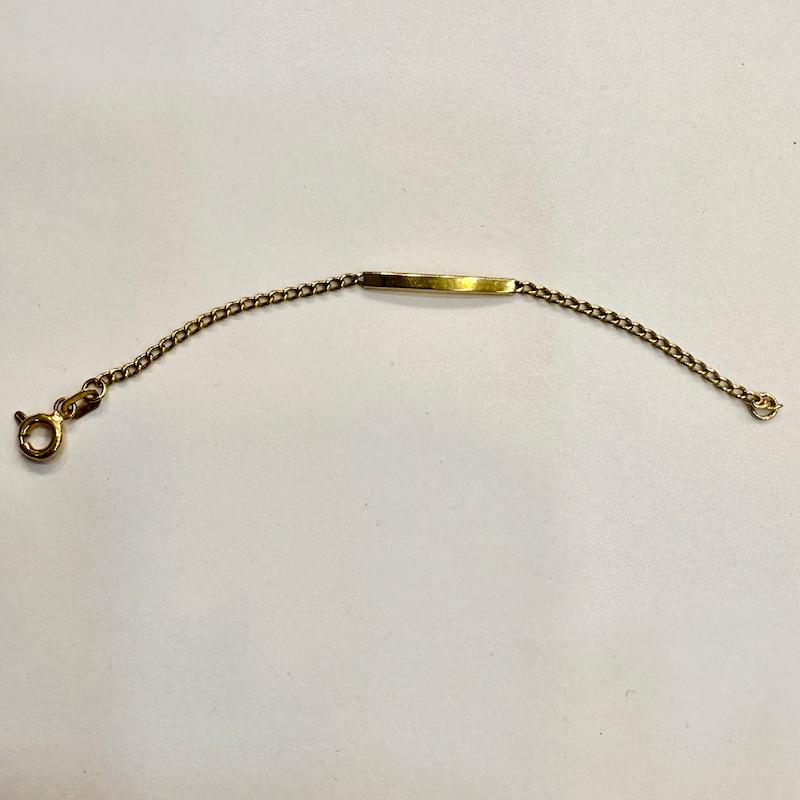 دستبند طلا ۱۸ عیار پلاک دست بچه گانه گالری الیاگلد