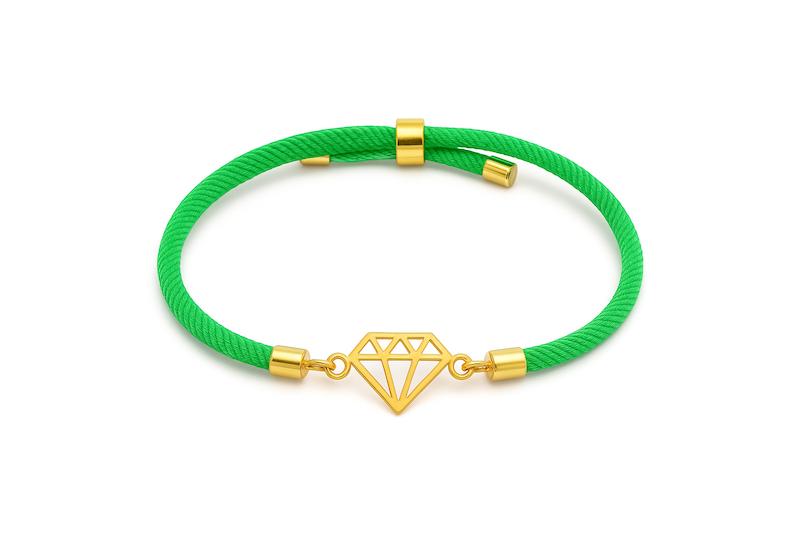 دستبند طلا ۱۸ عیار دستبندی مدل الماس گالری پیرو