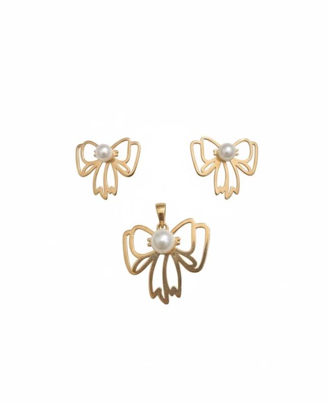 سرویس طلا ۱۸ عیار نیم ست پاپیون گالری میداس