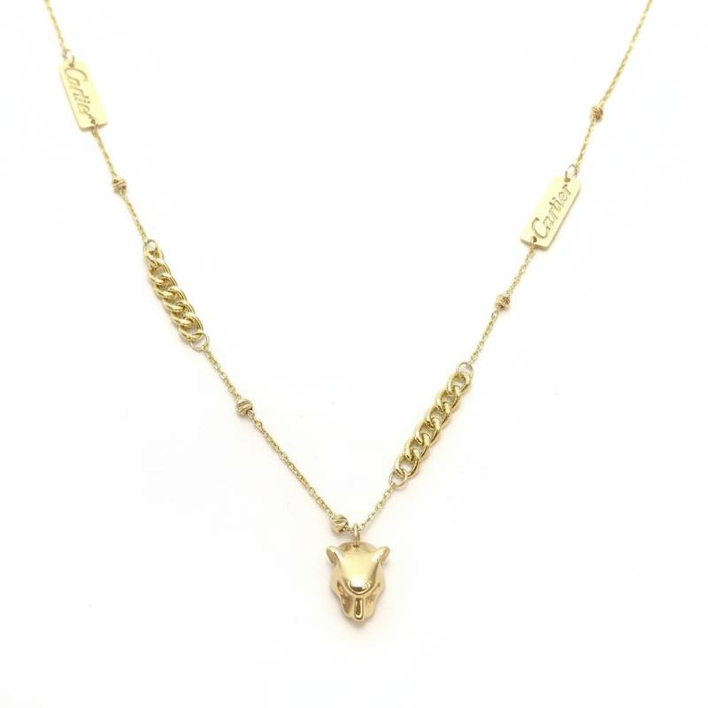 گردنبند طلا ۱۸ عیار پنتر با زنجیر ترکیبی گالری شمش طلا