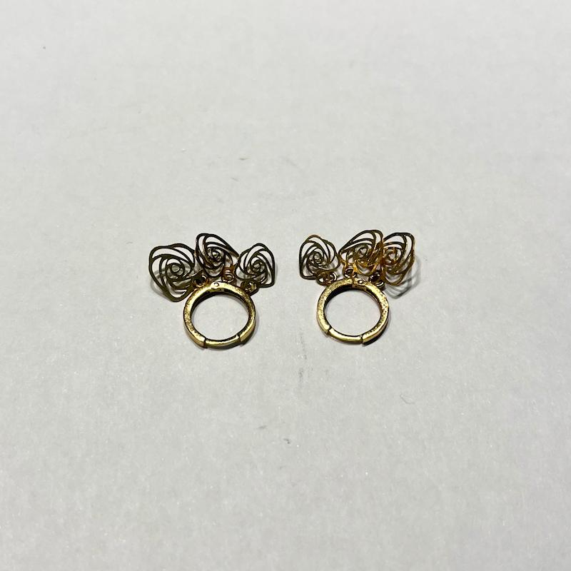 گوشواره طلا ۱۸ عیار گل رز گالری طلا دوران