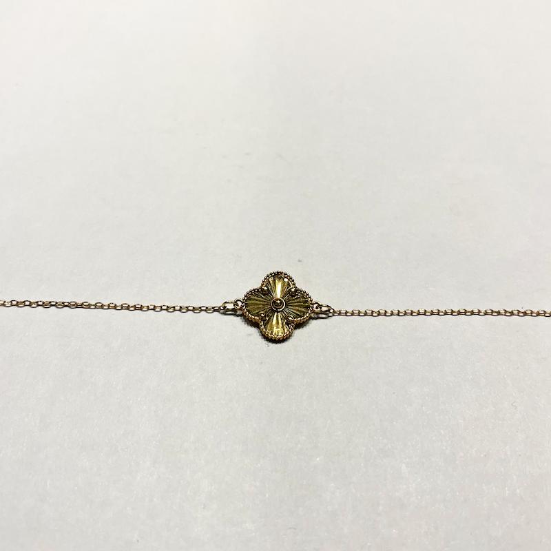 دستبند طلا ۱۸ عیار ون کلیف تک گل گالری طلا دوران