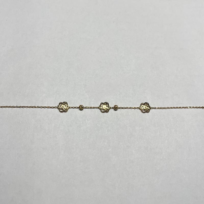 دستبند طلا ۱۸ عیار گل رز گالری طلا دوران