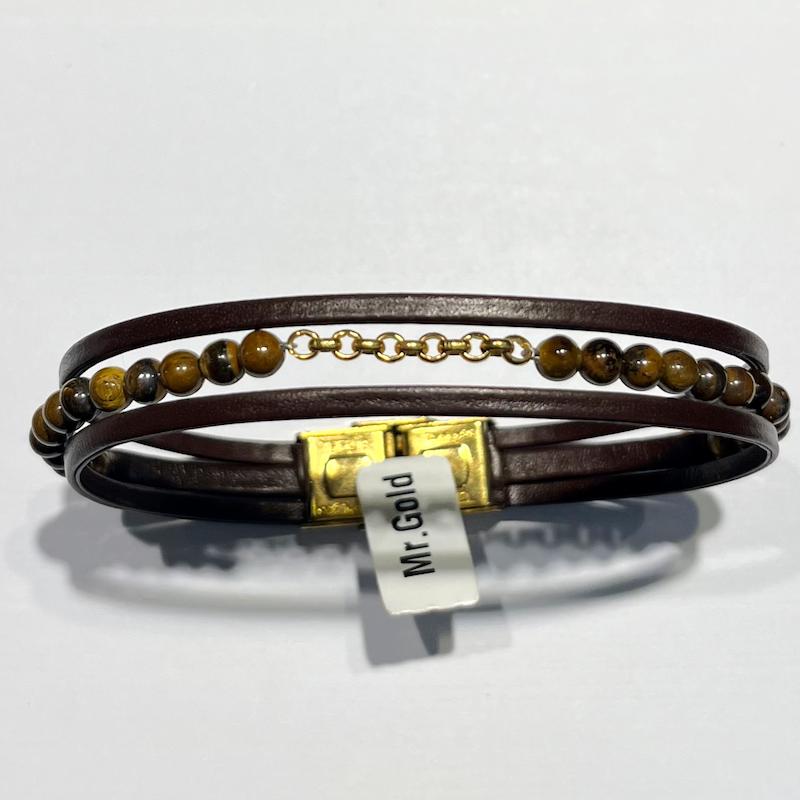 دستبند طلا ۱۸ عیار چرم گالری طلا دوران