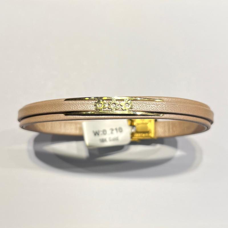 دستبند طلا ۱۸ عیار چرم گالری طلا دوران