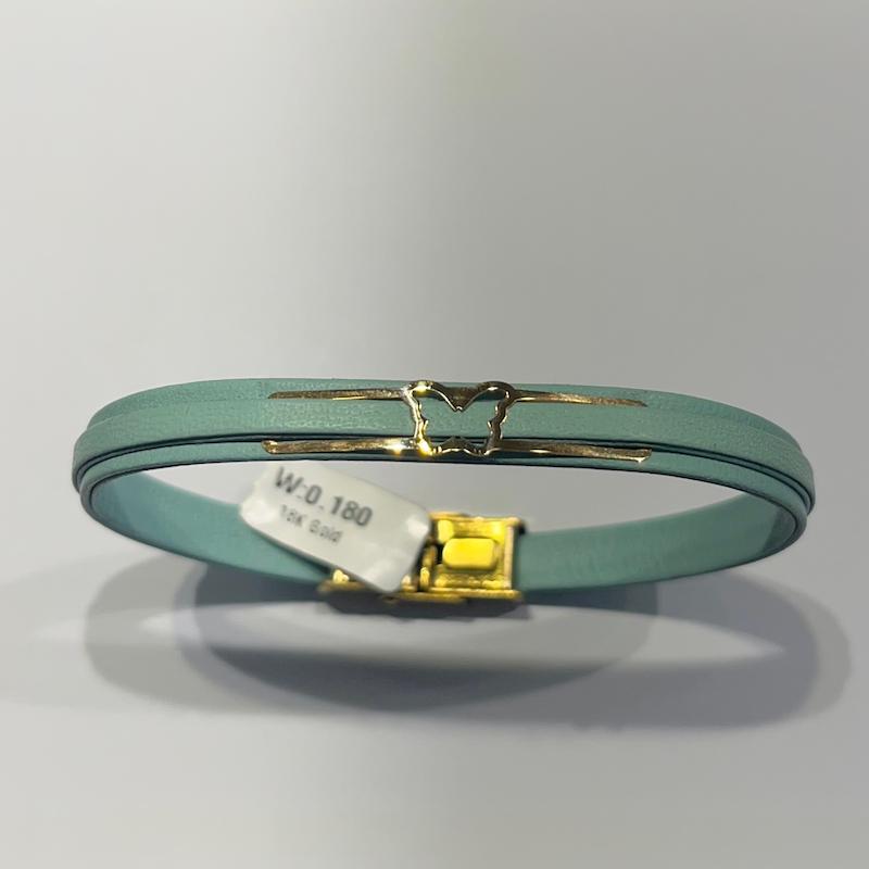 دستبند طلا ۱۸ عیار چرم گالری طلا دوران