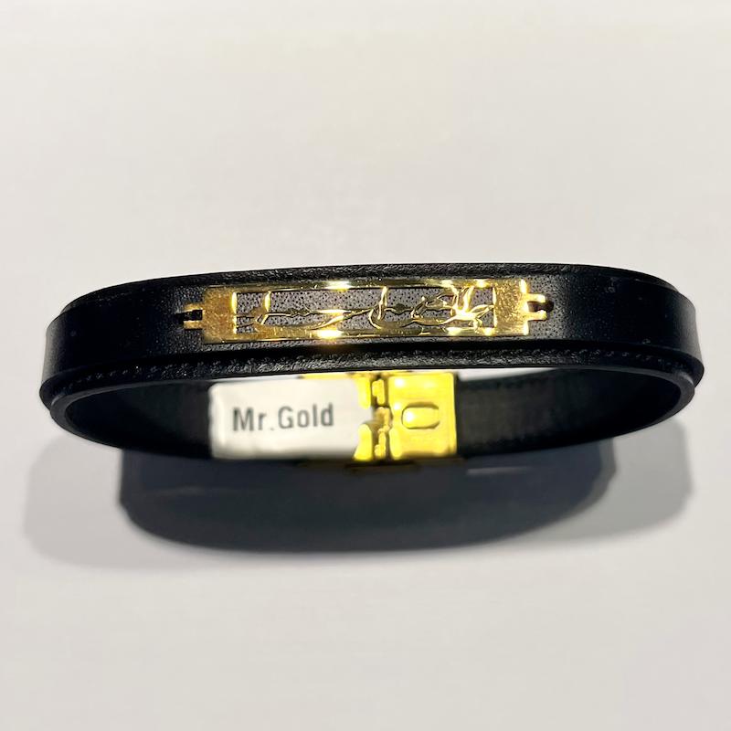 دستبند طلا ۱۸ عیار چرم گالری طلا دوران