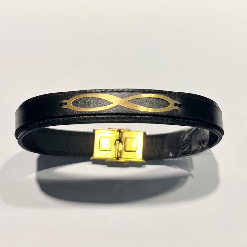 دستبند طلا ۱۸ عیار چرم گالری طلا دوران