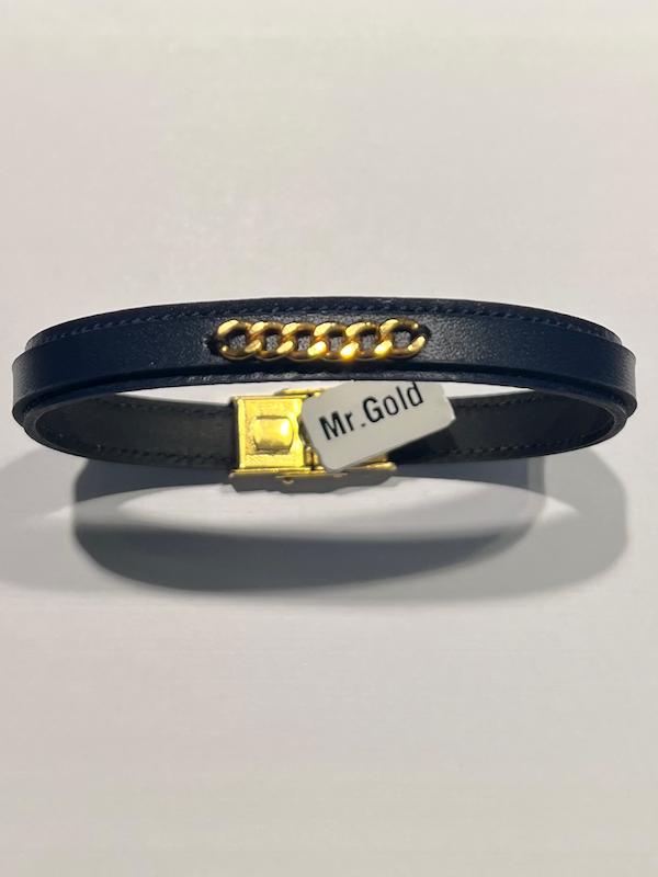 دستبند طلا ۱۸ عیار چرم گالری طلا دوران