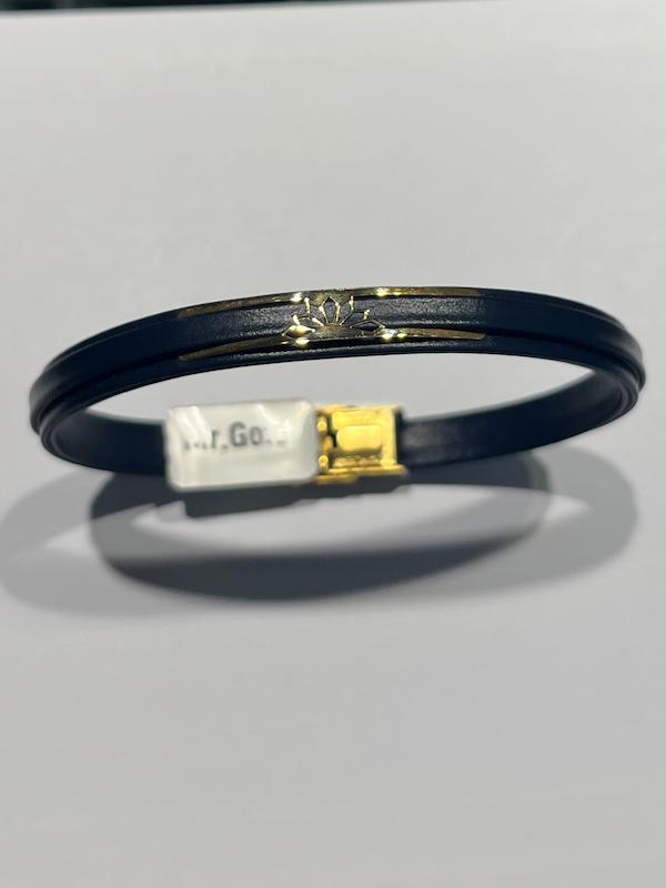 دستبند طلا ۱۸ عیار چرم گالری طلا دوران