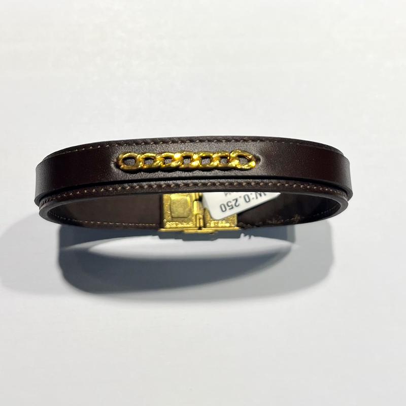 دستبند طلا ۱۸ عیار چرم گالری طلا دوران