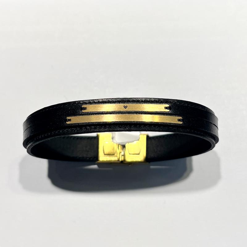 دستبند طلا ۱۸ عیار چرم گالری طلا دوران