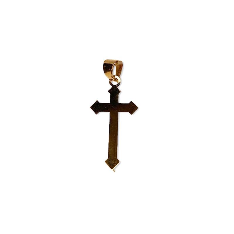 آویز طلا ۱۸ عیار صلیب ساده شیدا گلد گالری