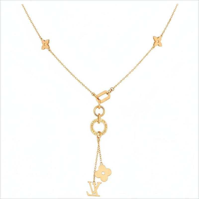 گردنبند طلا ۱۸ عیار لویی ویتون گالری جواهری بیابانی