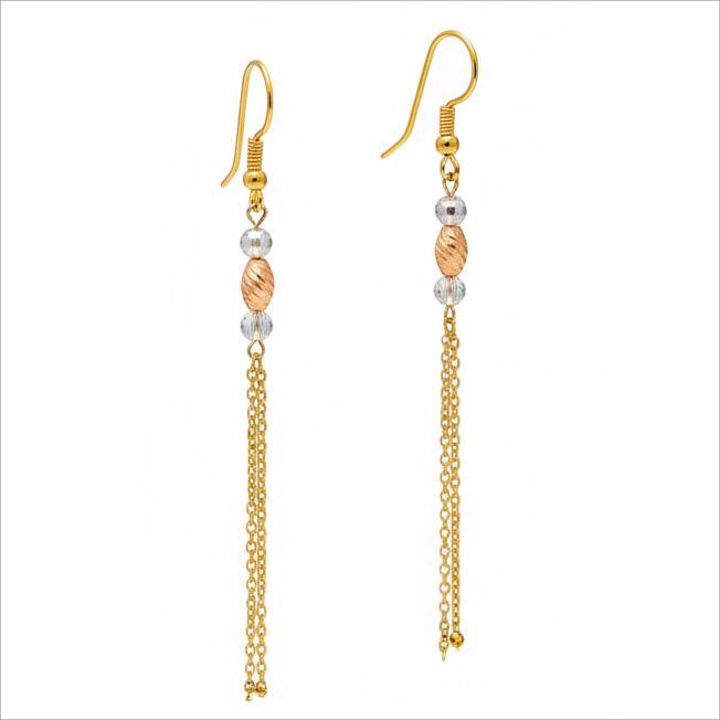 گوشواره طلا ۱۸ عیار اویز گالری جواهری بیابانی